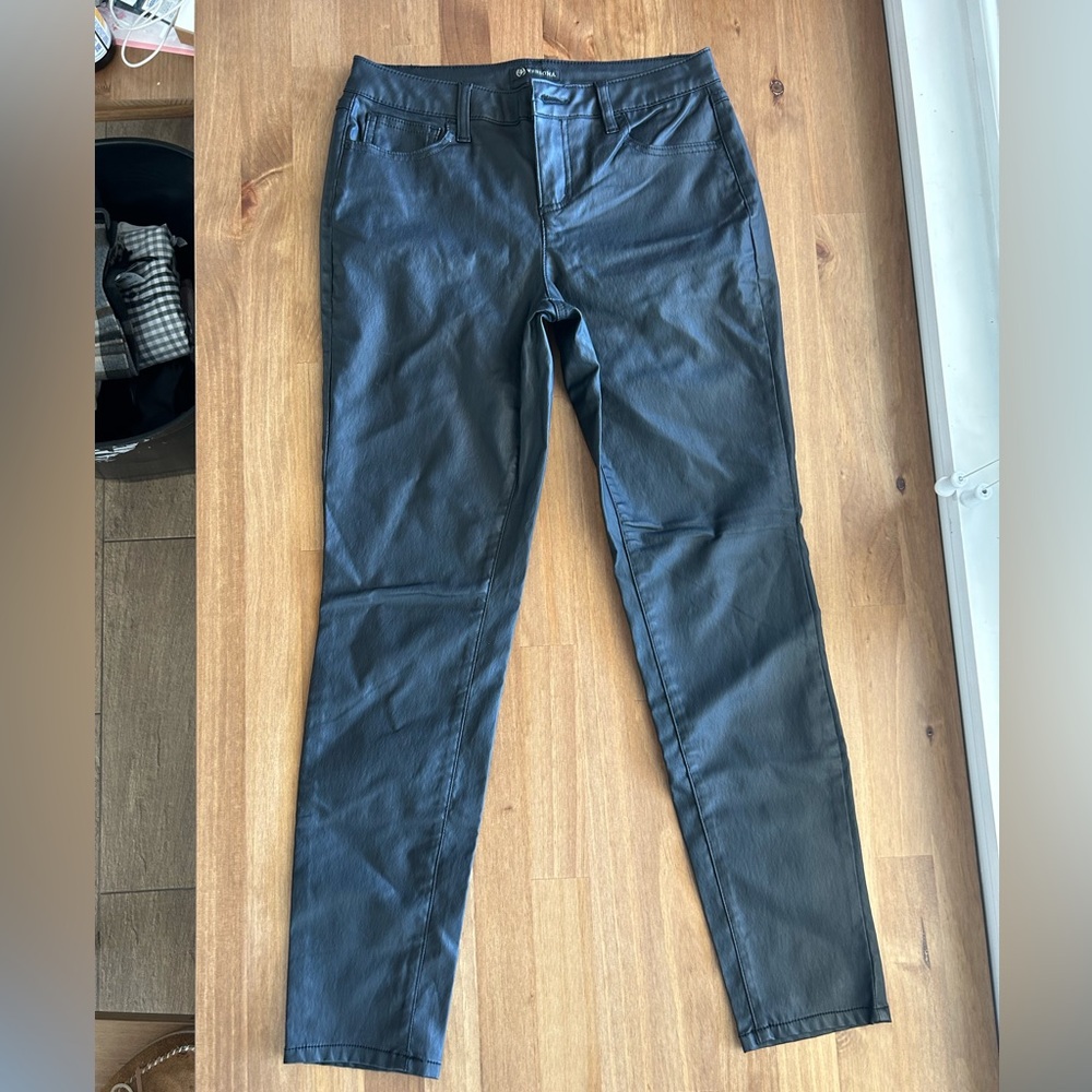 Versona Black Leather Jeans